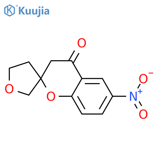 6-nitro-3,4-dihydrospiro1-benzopyran-2,3'-oxolane-4-one structure