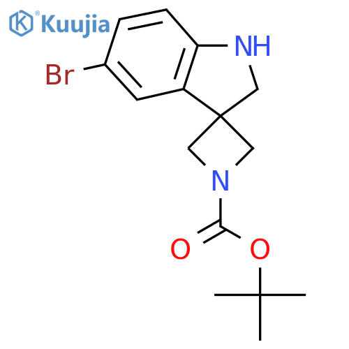 tert-butyl 5'-bromospiro[azetidine-3,3'-indoline]-1-carboxylate structure