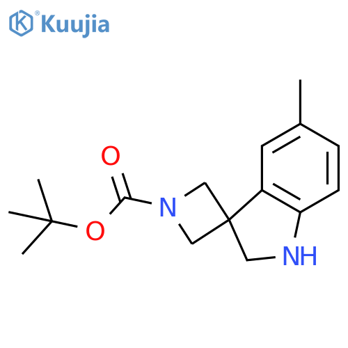 tert-butyl 5'-methyl-1',2'-dihydrospiroazetidine-3,3'-indole-1-carboxylate structure