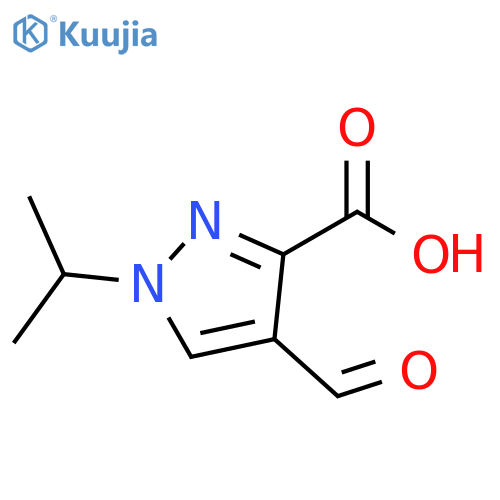 4-formyl-1-(propan-2-yl)-1H-pyrazole-3-carboxylic acid structure