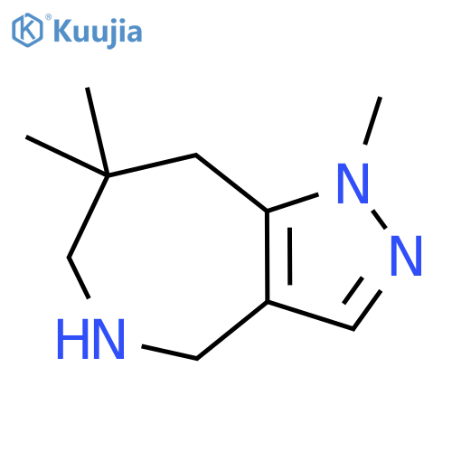 1,7,7-trimethyl-1H,4H,5H,6H,7H,8H-pyrazolo4,3-cazepine structure