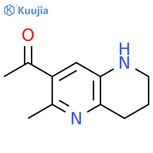 1-(2-methyl-5,6,7,8-tetrahydro-1,5-naphthyridin-3-yl)ethan-1-one structure