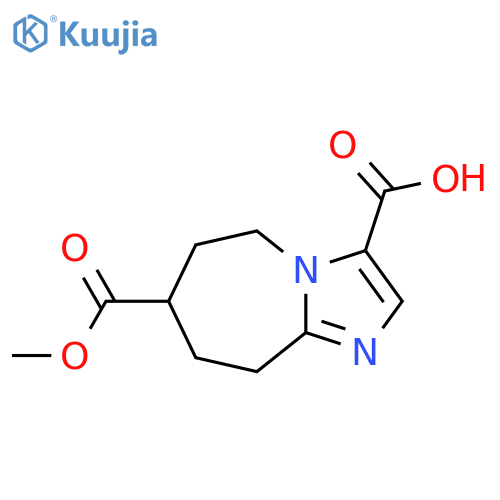 7-(methoxycarbonyl)-5H,6H,7H,8H,9H-imidazo1,2-aazepine-3-carboxylic acid structure