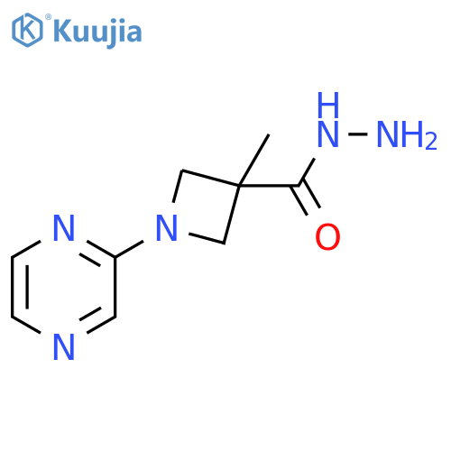 3-methyl-1-(pyrazin-2-yl)azetidine-3-carbohydrazide structure