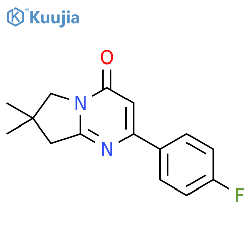 2-(4-fluorophenyl)-7,7-dimethyl-4H,6H,7H,8H-pyrrolo1,2-apyrimidin-4-one structure