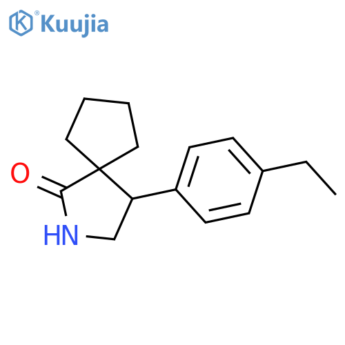 4-(4-ethylphenyl)-2-azaspiro4.4nonan-1-one structure