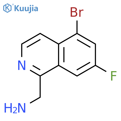 (5-bromo-7-fluoroisoquinolin-1-yl)methanamine structure