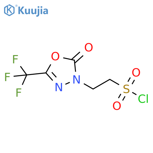 2-2-oxo-5-(trifluoromethyl)-2,3-dihydro-1,3,4-oxadiazol-3-ylethane-1-sulfonyl chloride structure
