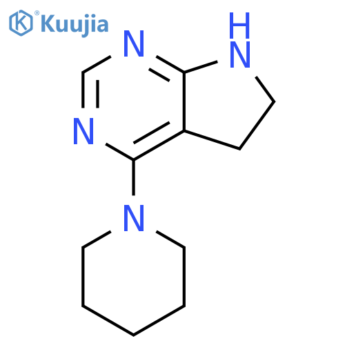 1-{5H,6H,7H-pyrrolo2,3-dpyrimidin-4-yl}piperidine structure