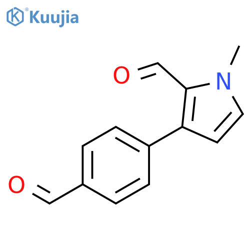3-(4-formylphenyl)-1-methyl-1H-pyrrole-2-carbaldehyde structure