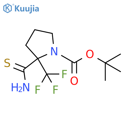 tert-butyl 2-carbamothioyl-2-(trifluoromethyl)pyrrolidine-1-carboxylate structure