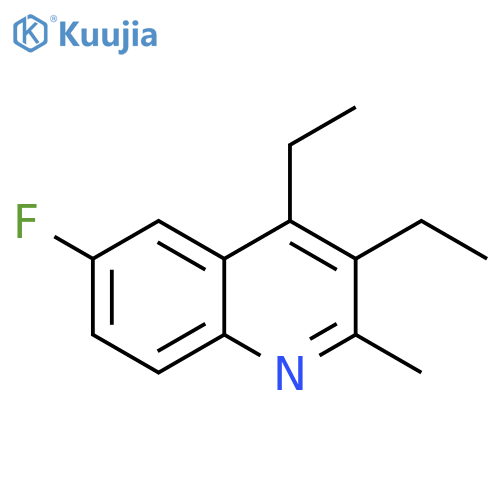 3,4-diethyl-6-fluoro-2-methylquinoline structure