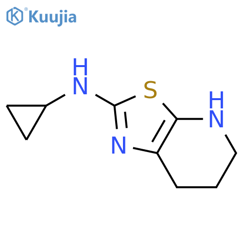 N-cyclopropyl-4H,5H,6H,7H-1,3thiazolo5,4-bpyridin-2-amine structure