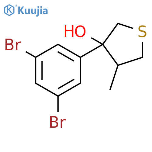 3-(3,5-dibromophenyl)-4-methylthiolan-3-ol structure