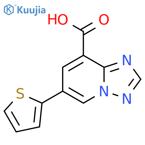 6-(thiophen-2-yl)-1,2,4triazolo1,5-apyridine-8-carboxylic acid structure