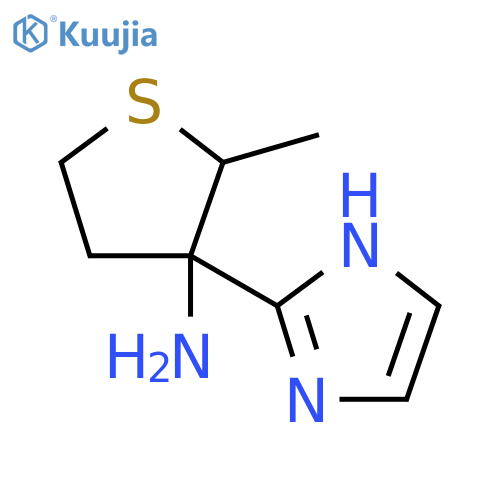 3-(1H-imidazol-2-yl)-2-methylthiolan-3-amine structure
