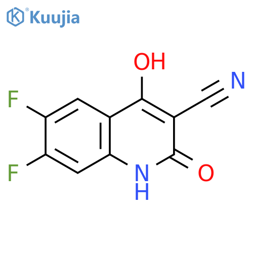 3-Quinolinecarbonitrile, 6,7-difluoro-1,2-dihydro-4-hydroxy-2-oxo- structure