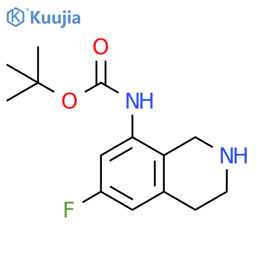 tert-butyl N-(6-fluoro-1,2,3,4-tetrahydroisoquinolin-8-yl)carbamate structure