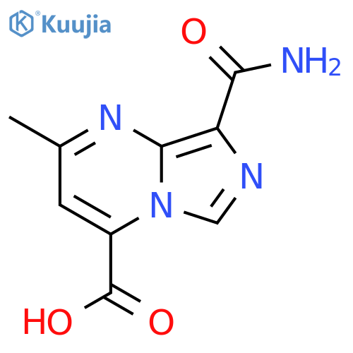 8-carbamoyl-2-methylimidazo1,5-apyrimidine-4-carboxylic acid structure