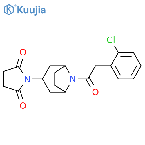 1-[8-[2-(2-chlorophenyl)acetyl]-8-azabicyclo[3.2.1]octan-3-yl]pyrrolidine-2,5-dione structure