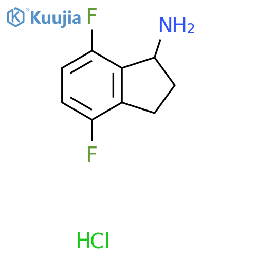 4,7-Difluoro-2,3-dihydro-1H-inden-1-amine hydrochloride structure