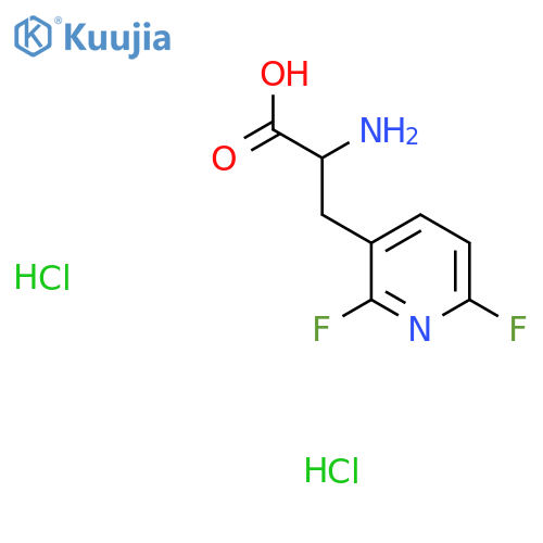 2-Amino-3-(2,6-difluoropyridin-3-yl)propanoic acid;dihydrochloride structure