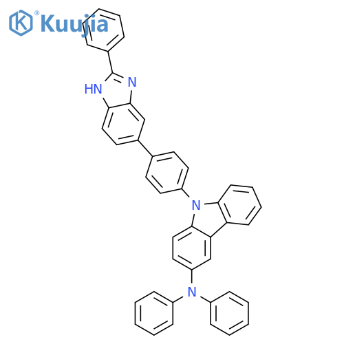 9H-Carbazol-3-amine, N,N-diphenyl-9-[4-(2-phenyl-1H-benzimidazol-6-yl)phenyl]- structure