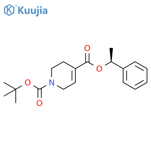 (S)-1-tert-butyl 4-(1-phenylethyl) 5,6-dihydropyridine-1,4(2H)-dicarboxylate structure