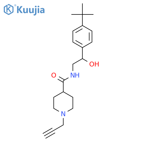 N-[2-(4-tert-butylphenyl)-2-hydroxyethyl]-1-(prop-2-yn-1-yl)piperidine-4-carboxamide structure