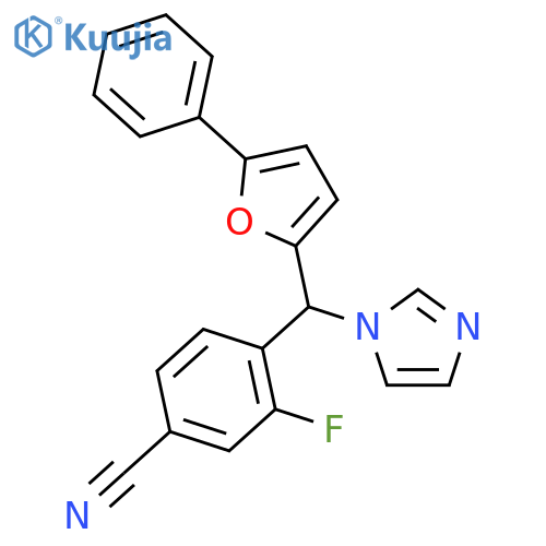 BENZONITRILE, 3-FLUORO-4-[1H-IMIDAZOL-1-YL(5-PHENYL-2-FURANYL)METHYL]- structure