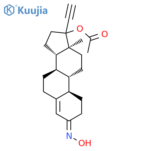 19-Norpregn-4-en-20-yn-3-one,17-(acetyloxy)-, 3-oxime, (17a)- (9CI) structure