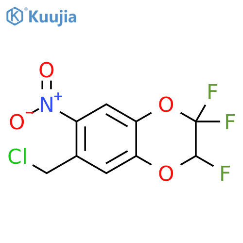 1,4-Benzodioxin, 6-(chloromethyl)-2,2,3-trifluoro-2,3-dihydro-7-nitro- structure