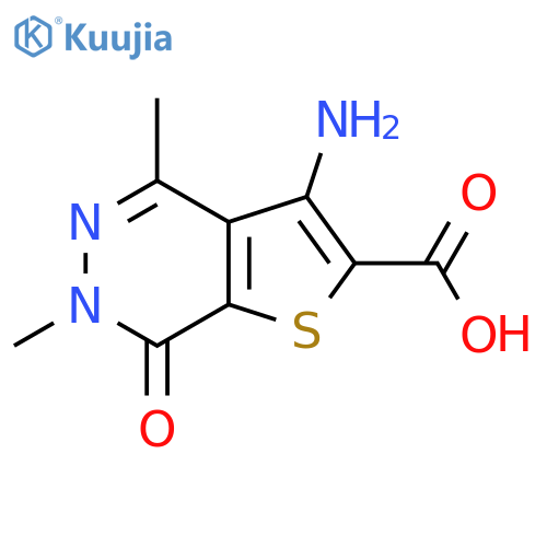 3-Amino-4,6-dimethyl-7-oxo-6,7-dihydrothieno[2,3-d]pyridazine-2-carboxylic acid structure