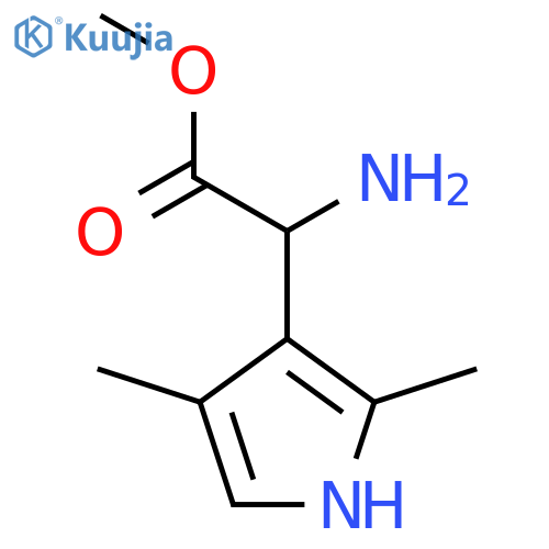 methyl 2-amino-2-(2,4-dimethyl-1H-pyrrol-3-yl)acetate structure
