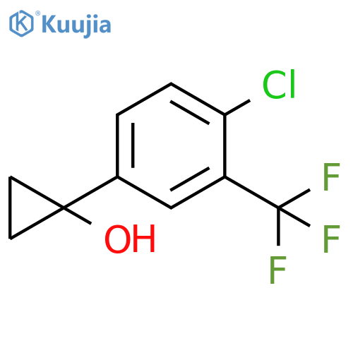 1-4-chloro-3-(trifluoromethyl)phenylcyclopropan-1-ol structure