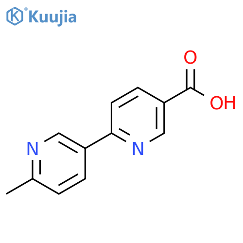 6-(6-Methylpyridin-3-yl)pyridine-3-carboxylic acid structure