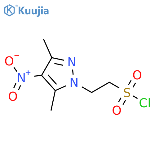 2-(3,5-dimethyl-4-nitro-1H-pyrazol-1-yl)ethane-1-sulfonyl chloride structure