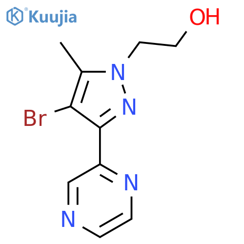 2-(4-Bromo-5-methyl-3-(pyrazin-2-yl)-1H-pyrazol-1-yl)ethan-1-ol structure