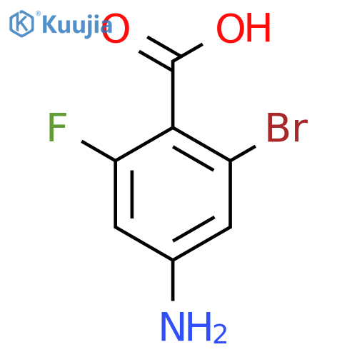 4-Amino-2-bromo-6-fluorobenzoic acid structure