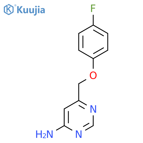 6-[(4-Fluorophenoxy)methyl]pyrimidin-4-amine structure