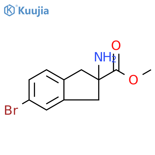 Methyl 2-amino-5-bromo-2,3-dihydro-1H-indene-2-carboxylate structure