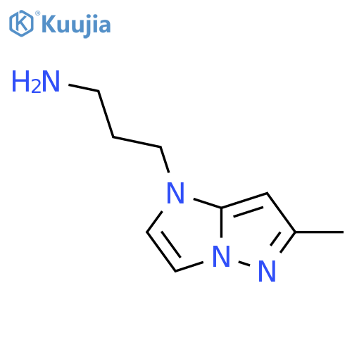 3-(6-methyl-1H-imidazo[1,2-b]pyrazol-1-yl)propan-1-amine structure