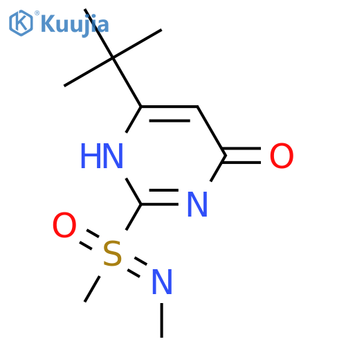 6-tert-butyl-2-methyl(methylimino)oxo-lambda6-sulfanylpyrimidin-4-ol structure