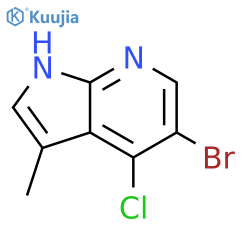 1H-Pyrrolo[2,3-b]pyridine, 5-bromo-4-chloro-3-methyl- structure