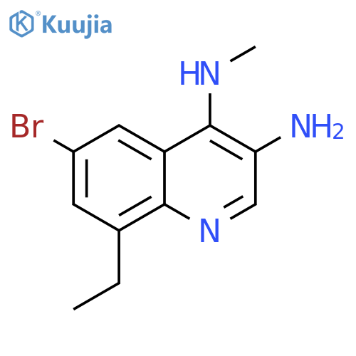 3,4-Quinolinediamine, 6-bromo-8-ethyl-N4-methyl- structure