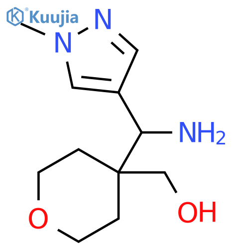 {4-amino(1-methyl-1H-pyrazol-4-yl)methyloxan-4-yl}methanol structure