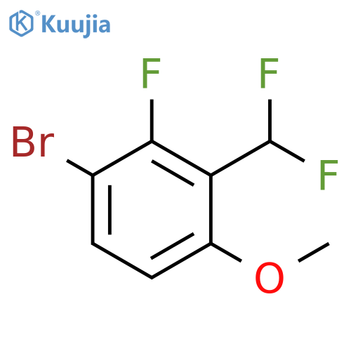 1-bromo-3-(difluoromethyl)-2-fluoro-4-methoxybenzene structure