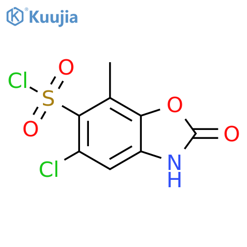 5-chloro-7-methyl-2-oxo-2,3-dihydro-1,3-benzoxazole-6-sulfonyl chloride structure