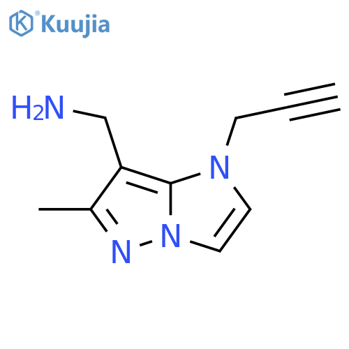 (6-methyl-1-(prop-2-yn-1-yl)-1H-imidazo[1,2-b]pyrazol-7-yl)methanamine structure