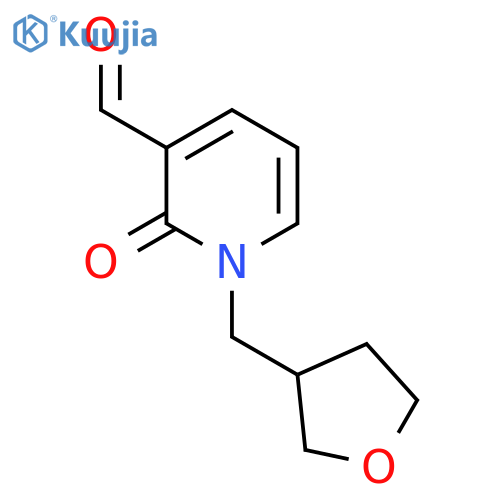 2-Oxo-1-((tetrahydrofuran-3-yl)methyl)-1,2-dihydropyridine-3-carbaldehyde structure